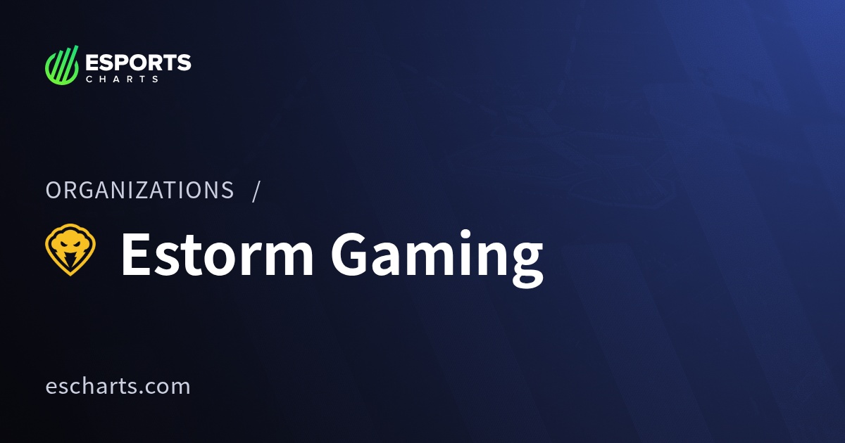 Estorm Gaming Organization Overview | Esports Charts
