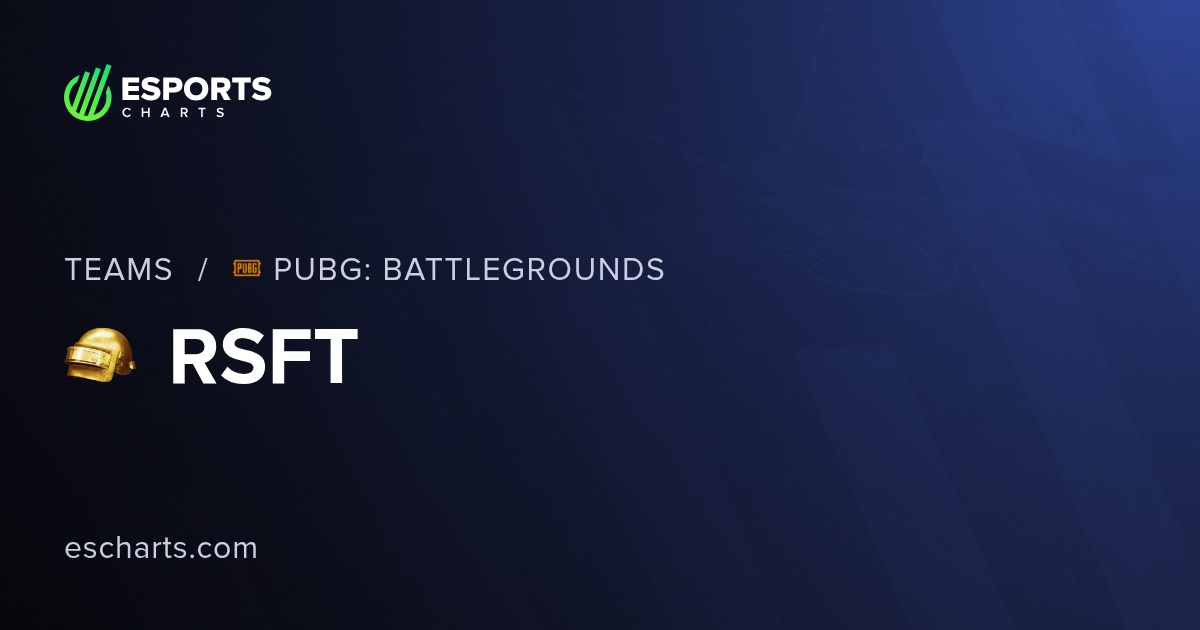 RSFT PUBG (rsft) Team Overview and Viewers Statistics | Esports Charts