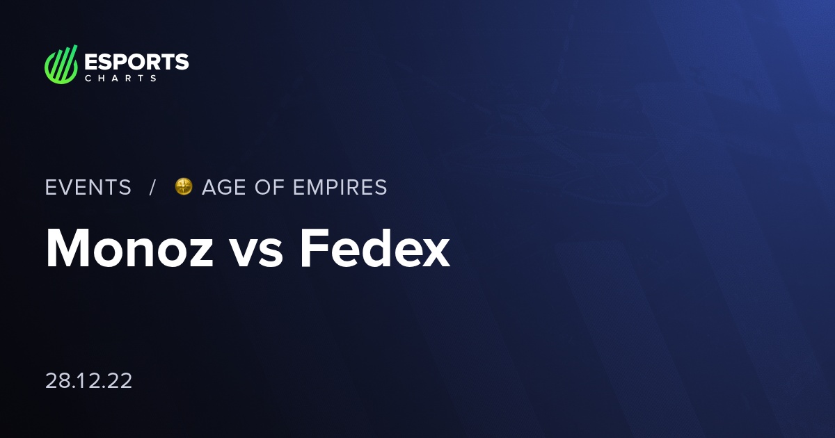 Monoz vs Fedex - AoE - Viewership, Overview, Prize Pool | Esports Charts
