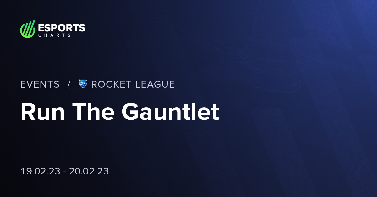 Run The Gauntlet - RL - Viewership, Overview, Prize Pool | Esports Charts