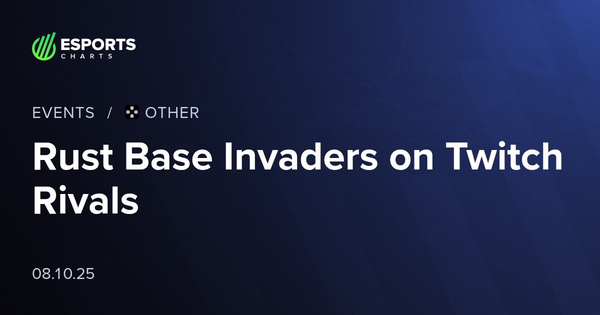 Rust Base Invaders on Twitch Rivals - - Viewership, Overview, Prize ...