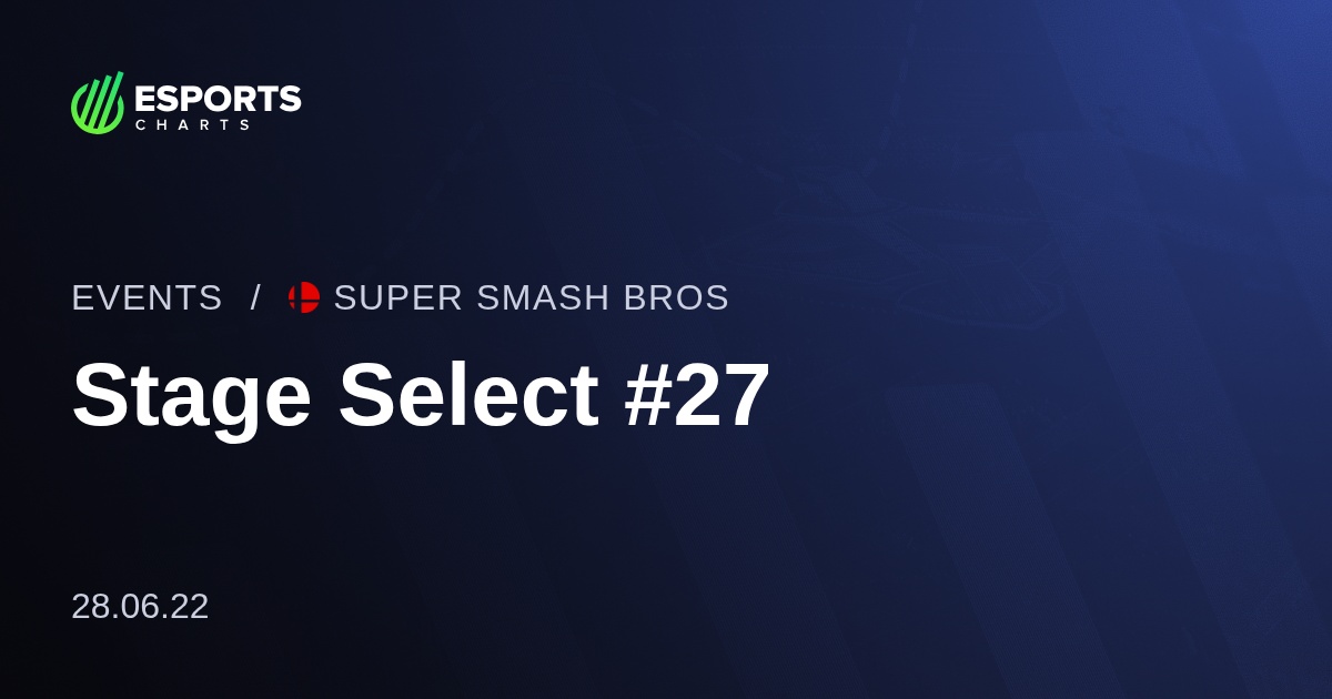 Stage Select #27 - SSB - Viewership, Overview, Prize Pool | Esports Charts