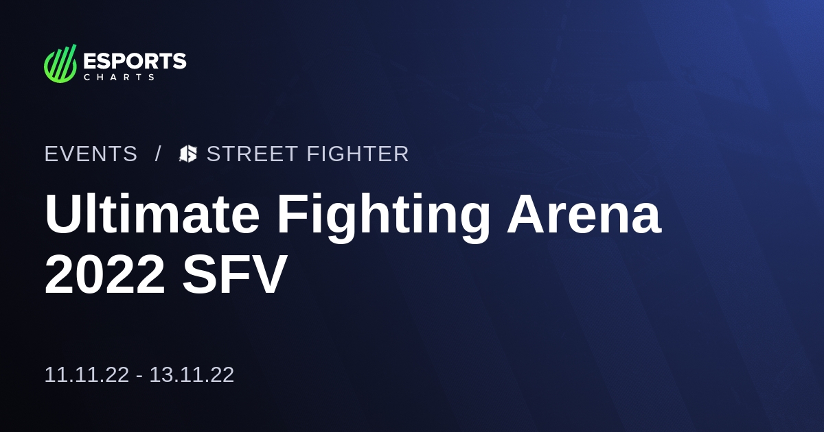 Ultimate Fighting Arena 2022 SFV - SF - Schedule and Results